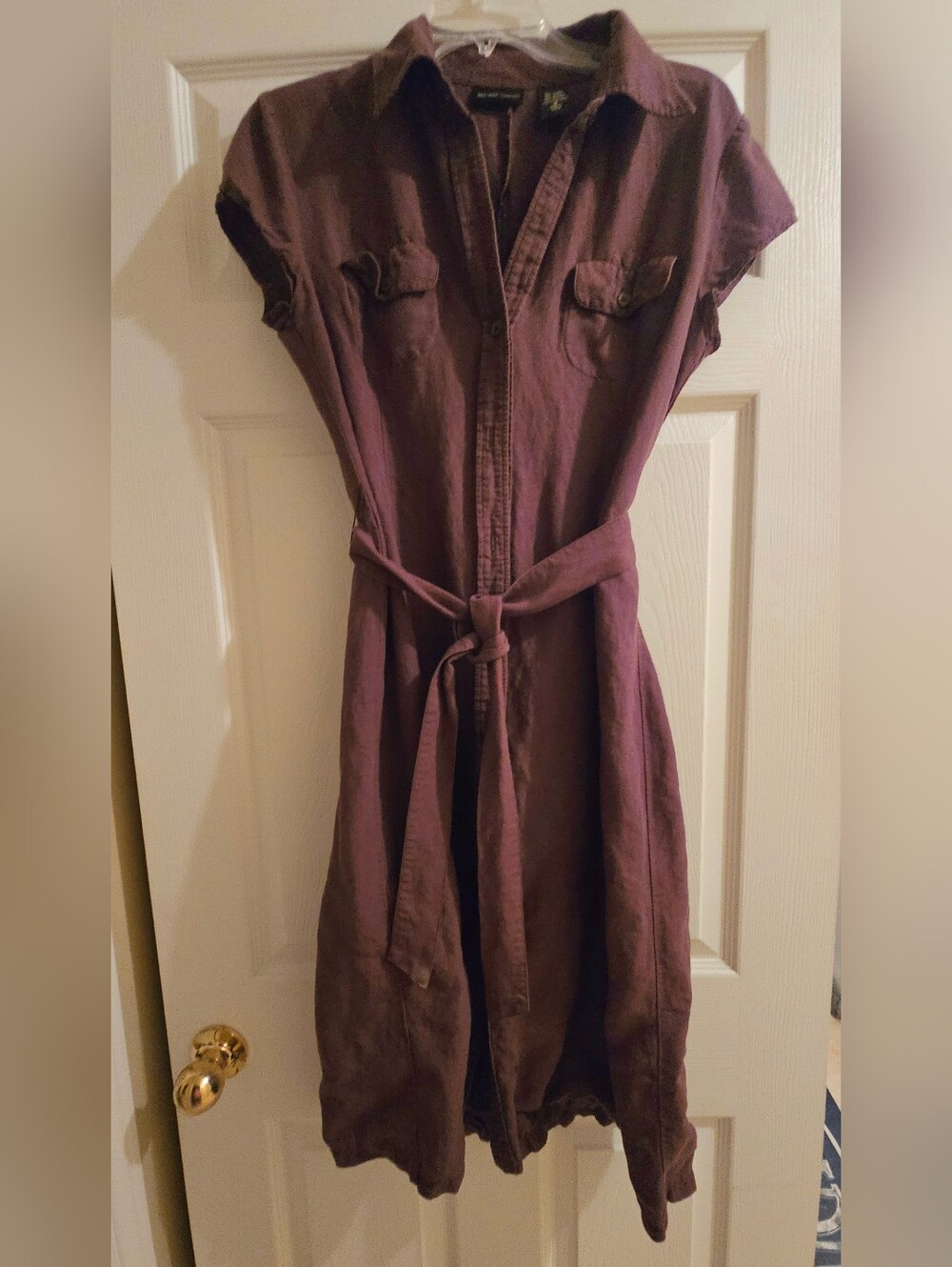 Casual Button-Front Shirt Dress